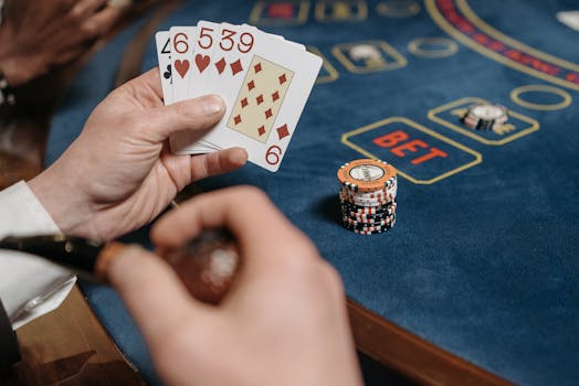 intense poker gameplay