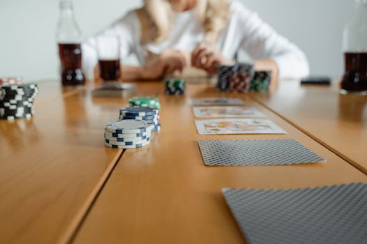 focused poker player