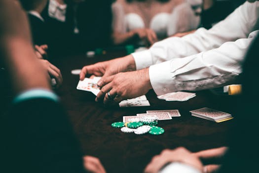 poker chips and calculator
