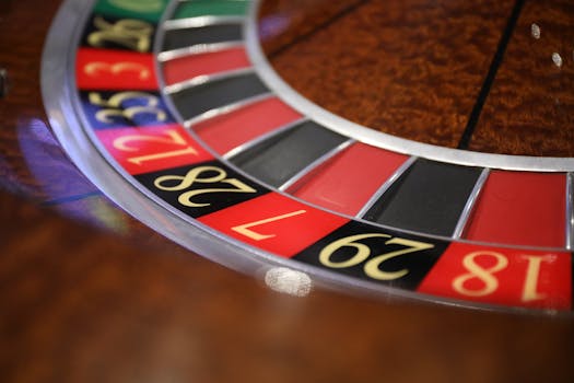 Poker table setup with vibrant colors