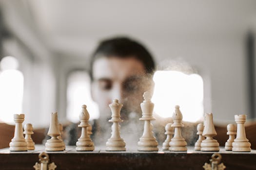 Poker player contemplating his next move