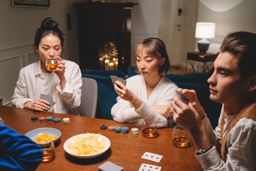 poker chips and cards