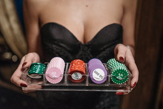colorful poker chips