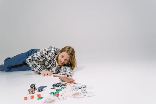 image of a focused poker player